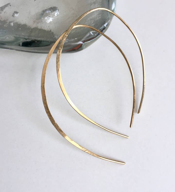 Bonnie Boardman Jewelry - Wholesale Hoop Earrings - Modern Open Hoops - 14kt Gf
