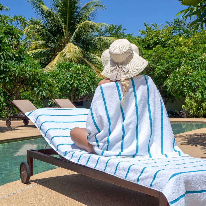 Arkwright Home - Wholesale Beach Towel - 2 Pack of Chaise Lounge Chair Towels, Fitted Pocket31