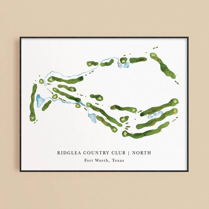 Ridglea Country Club North Golf Print for wholesale by ally aiken design