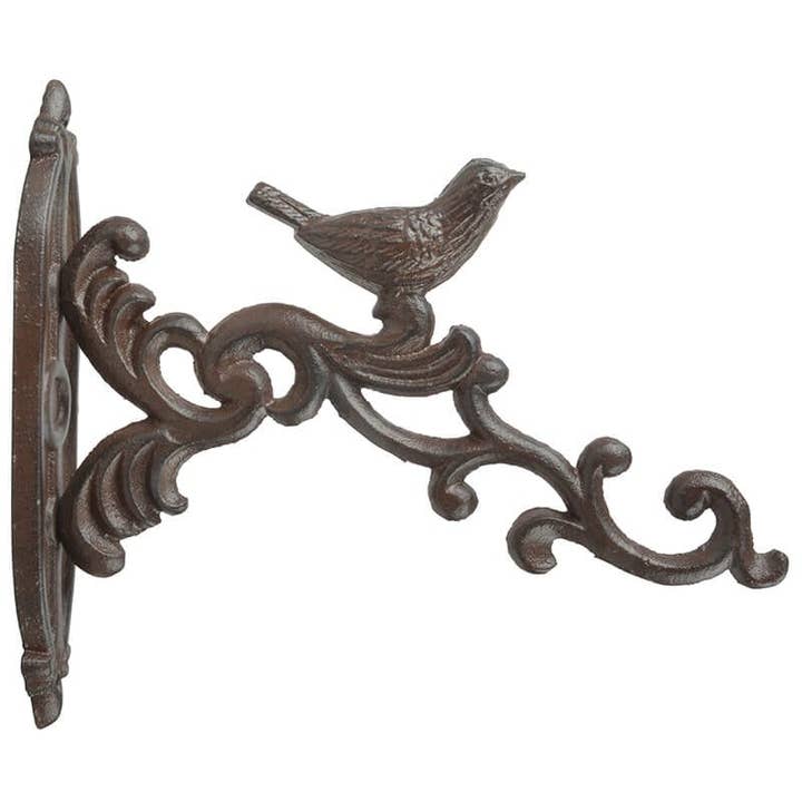 Bird Hanging Basket Hook in Giftbox, Cast Iron for wholesale by Esschert Design USA