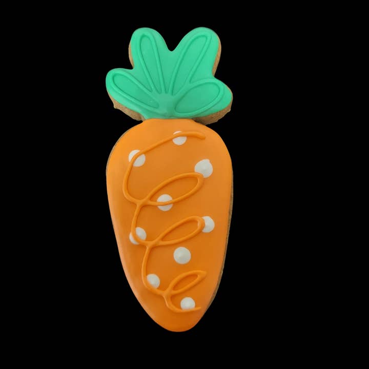 Carrot Easter Cookie for wholesale by P.S. Paws Pet Bakery