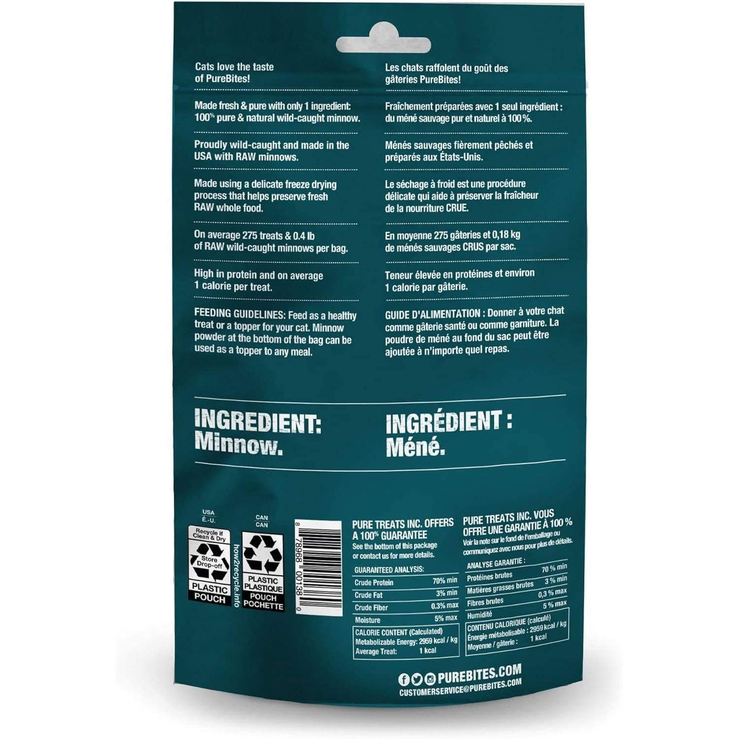 Elite Pet Distributors – wholesale Godis för husdjur – Katt – PureBites Minnows Frystorkade Godbitar för Katter 1,09 Ounce2