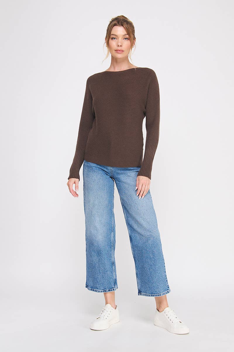 Allie Rose - Wholesale Knit Sweater - Women's - Soft Ribbed Fine Gauge Pullover Dolman3