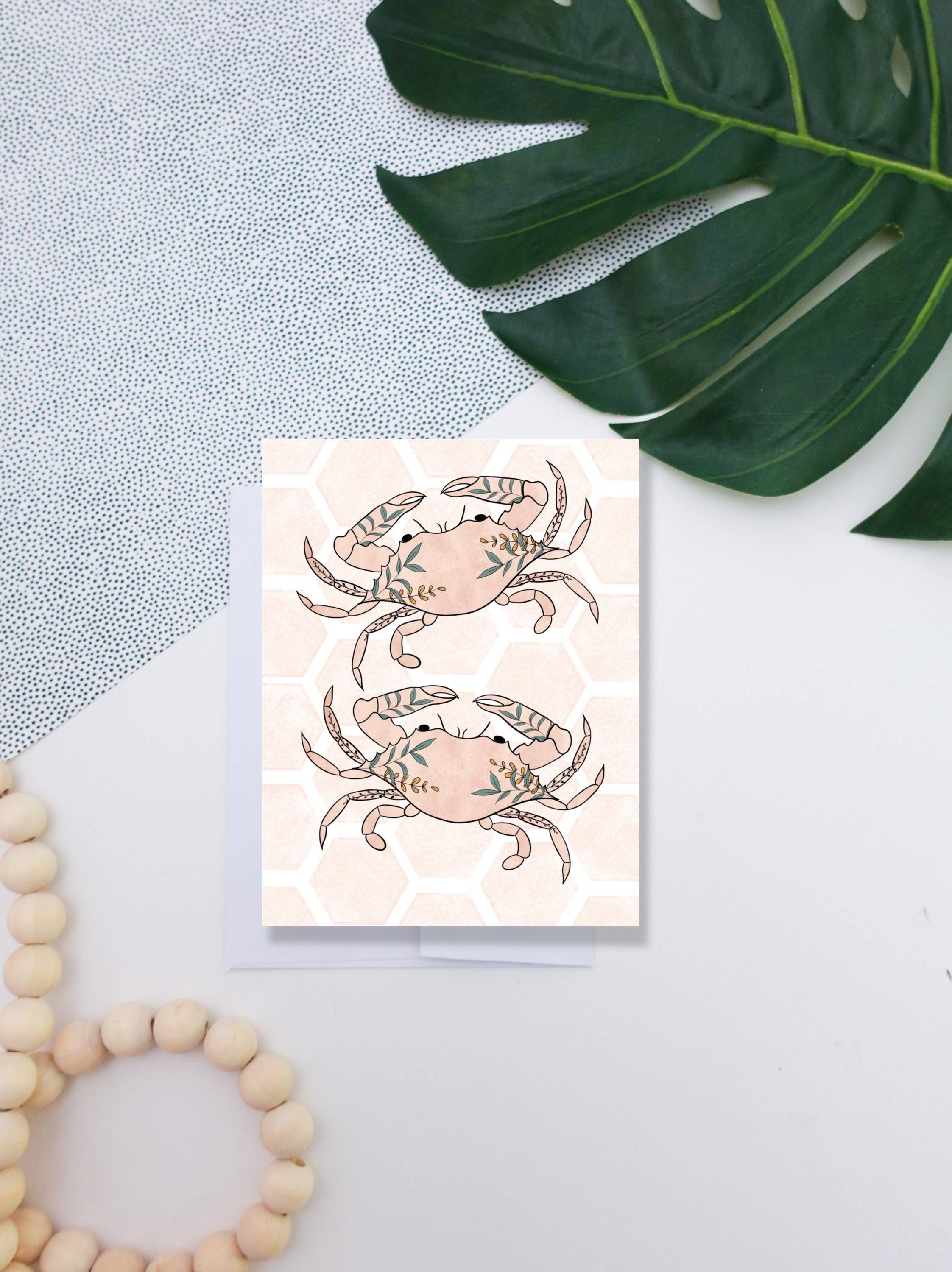 Jami Creates - Wholesale Everyday Greeting Card - Floral Crab Maryland Greeting Card1