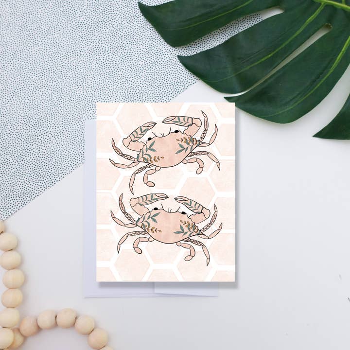 Jami Creates - Wholesale Everyday Greeting Card - Floral Crab Maryland Greeting Card1