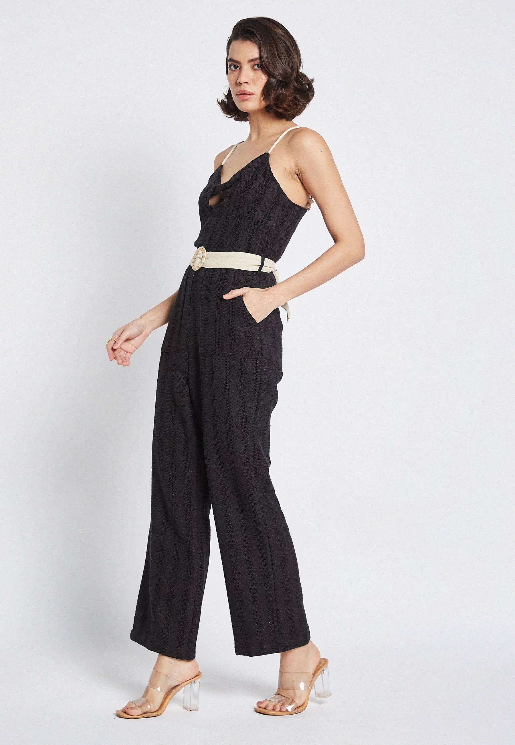 Be Sunset – wholesale Jumpsuit - Dam – Soleil Mai svart jumpsuit6