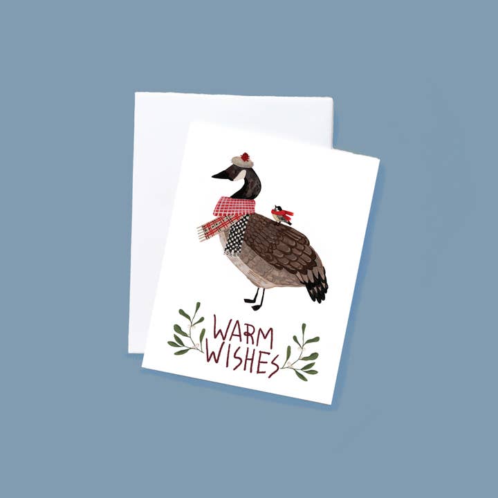 Warm Wishes— Chrsitmas Card for wholesale by Leah Bees Creations