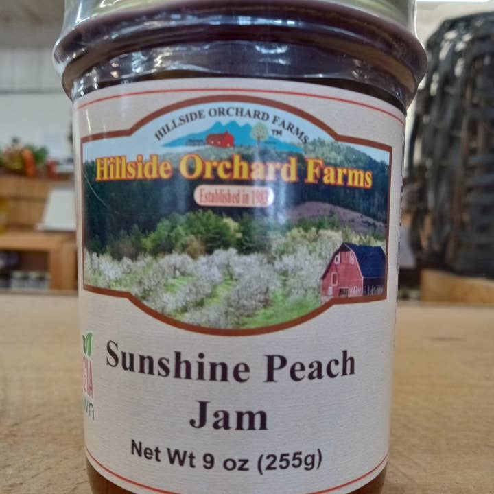 Sunshine Peach Jam for wholesale by Hillside Orchard Farms