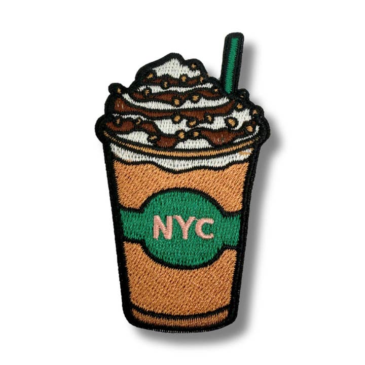 Frappe Coffee New York City Patch | NYC | Iron-On Patches for wholesale by Fusion Artsy