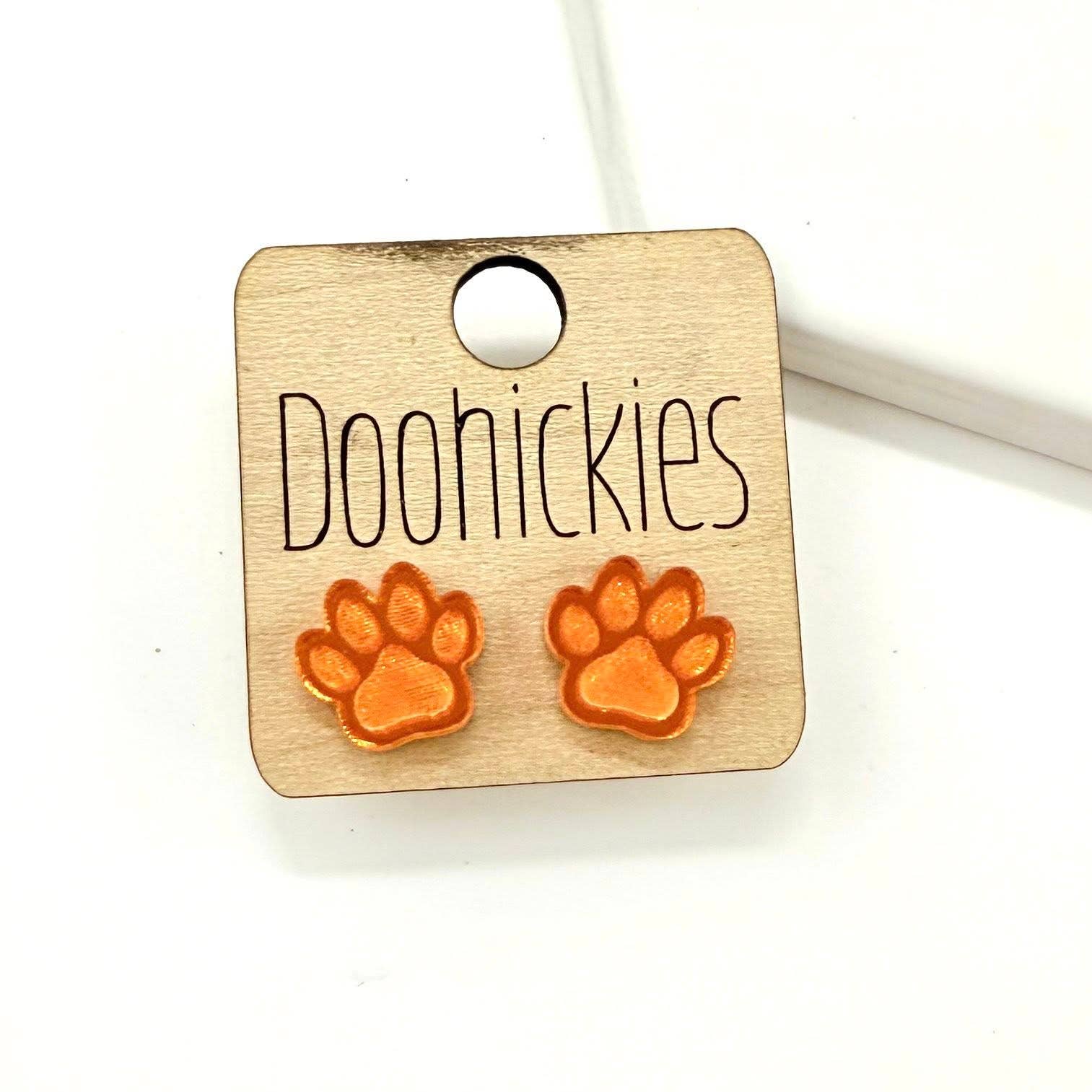 Doohickies - Vente Clous d'oreille - Clous d'oreilles patte miroir esprit d'école 13 mm - Boucles d'oreilles esprit personnalisées - 10 options de couleur2