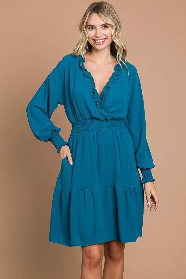 Culture Code – wholesale Klänning - Dam – CWD1867L - OMLOTTKLÄNNING MED VOLANGKANT OCH FLERA LAGER8