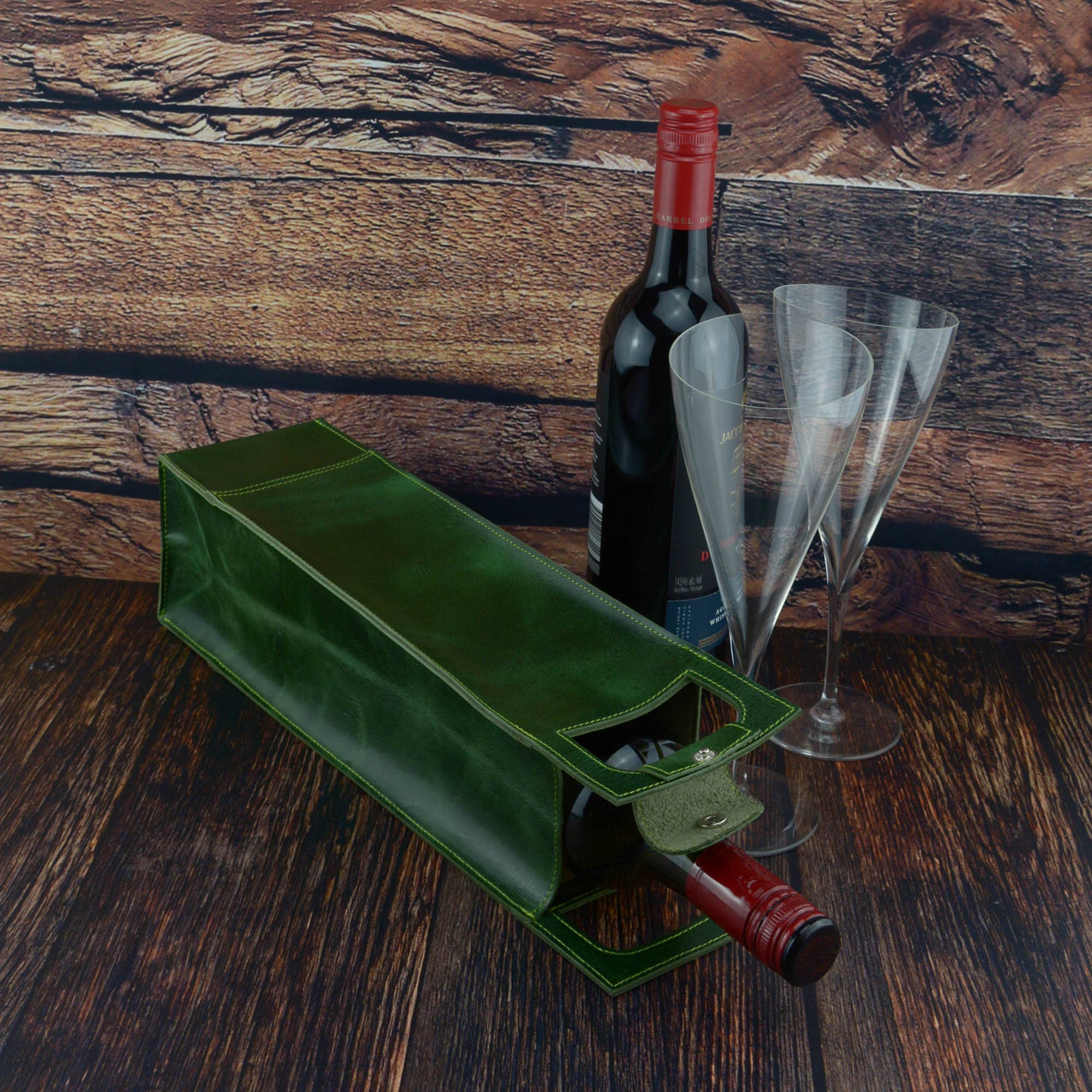 Exclusive Art Inc – Engroshandel Vinkuffert – Premium Læder Vin Carrier Enkelt-flaske Vin Tote/cover5