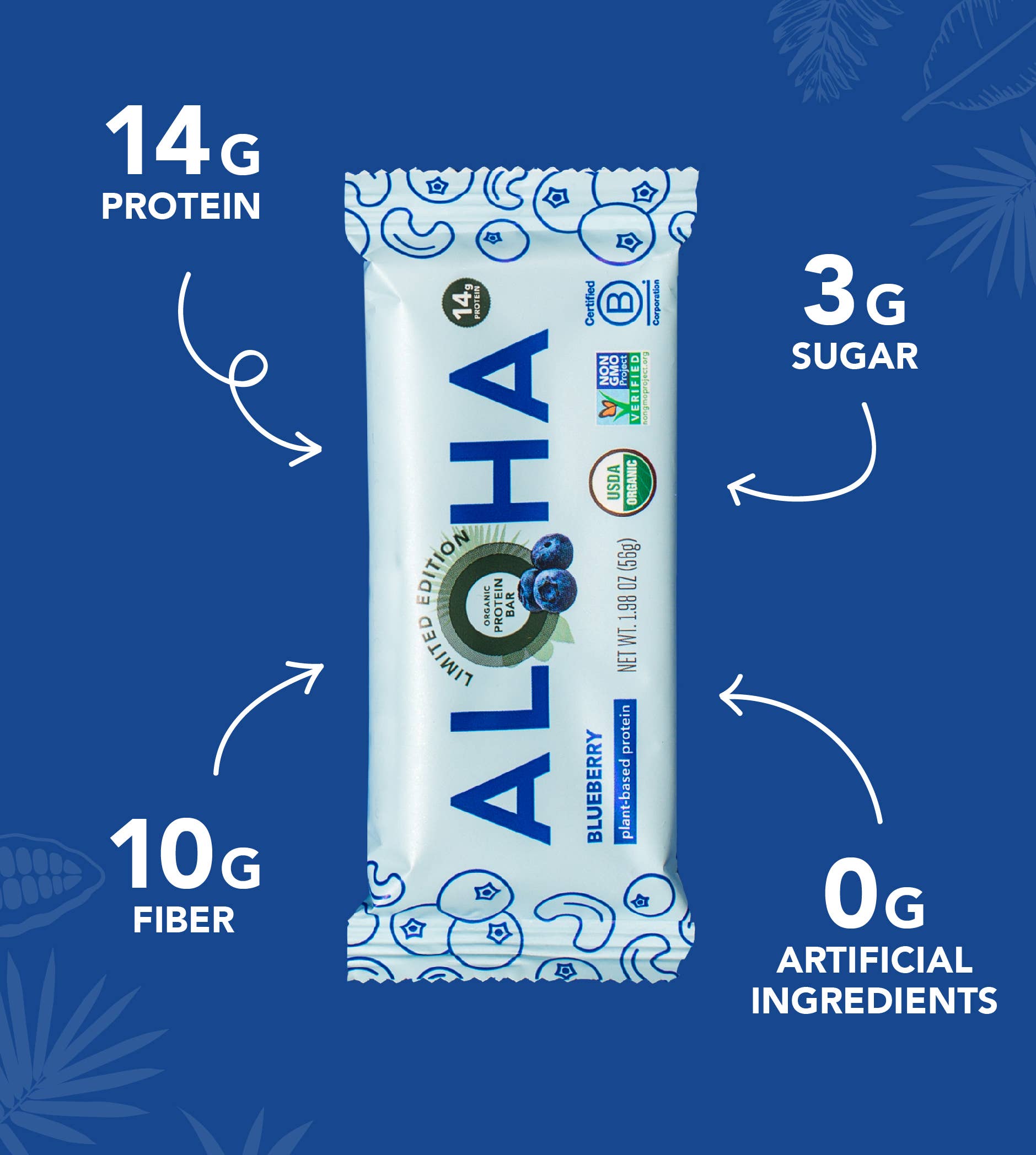 Aloha - Wholesale Snack Bar - Blueberry Protein Bar3