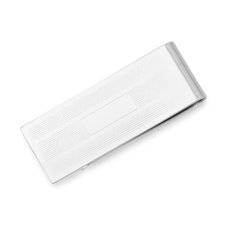 Patterned Engravable Money Clip for wholesale by Silver Stars Collection