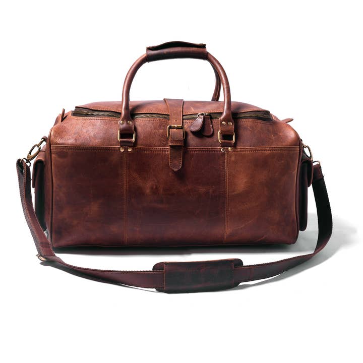 Dotch Leather - Wholesale Weekender Bag - Men's - The Hendrix Leather Duffle Bag-Travel Bags For Men