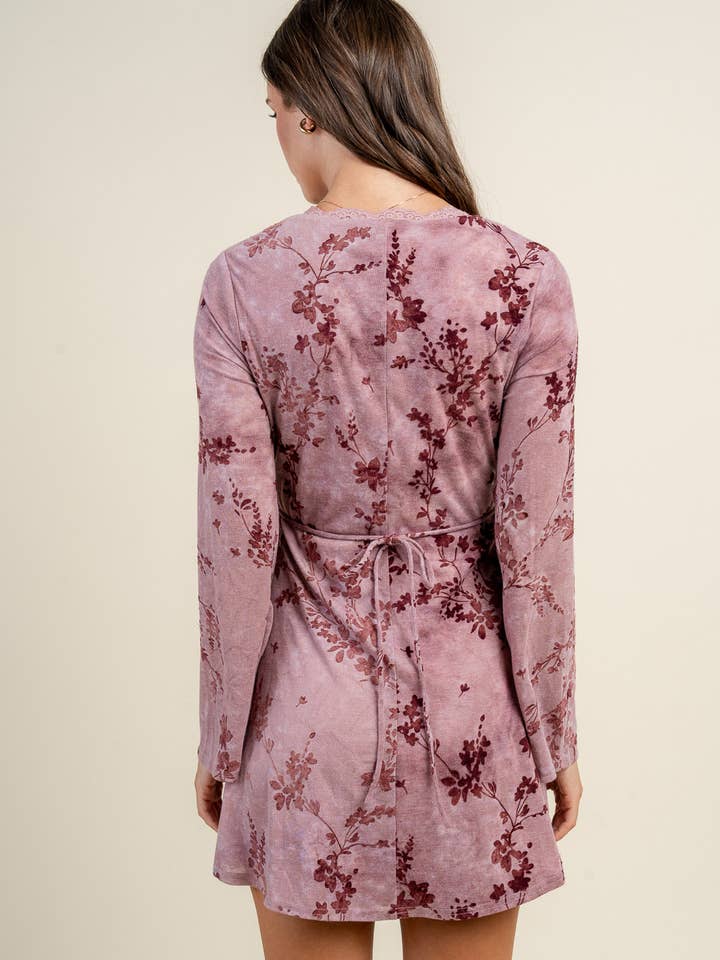 BLUSH BD13121S / FIT AND FLARE MINI DRESS W/ FLARE SLEEVES for wholesale on Faire2