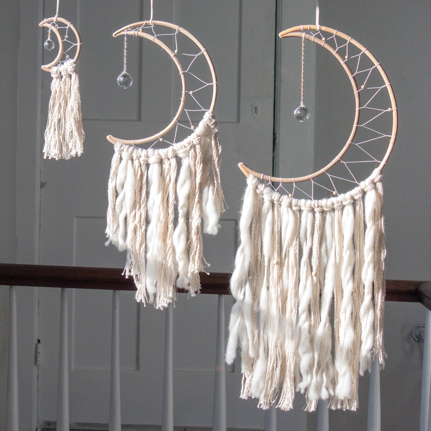dZi Handmade - Wholesale Wall Accent - Small White Moon Wall Decor2