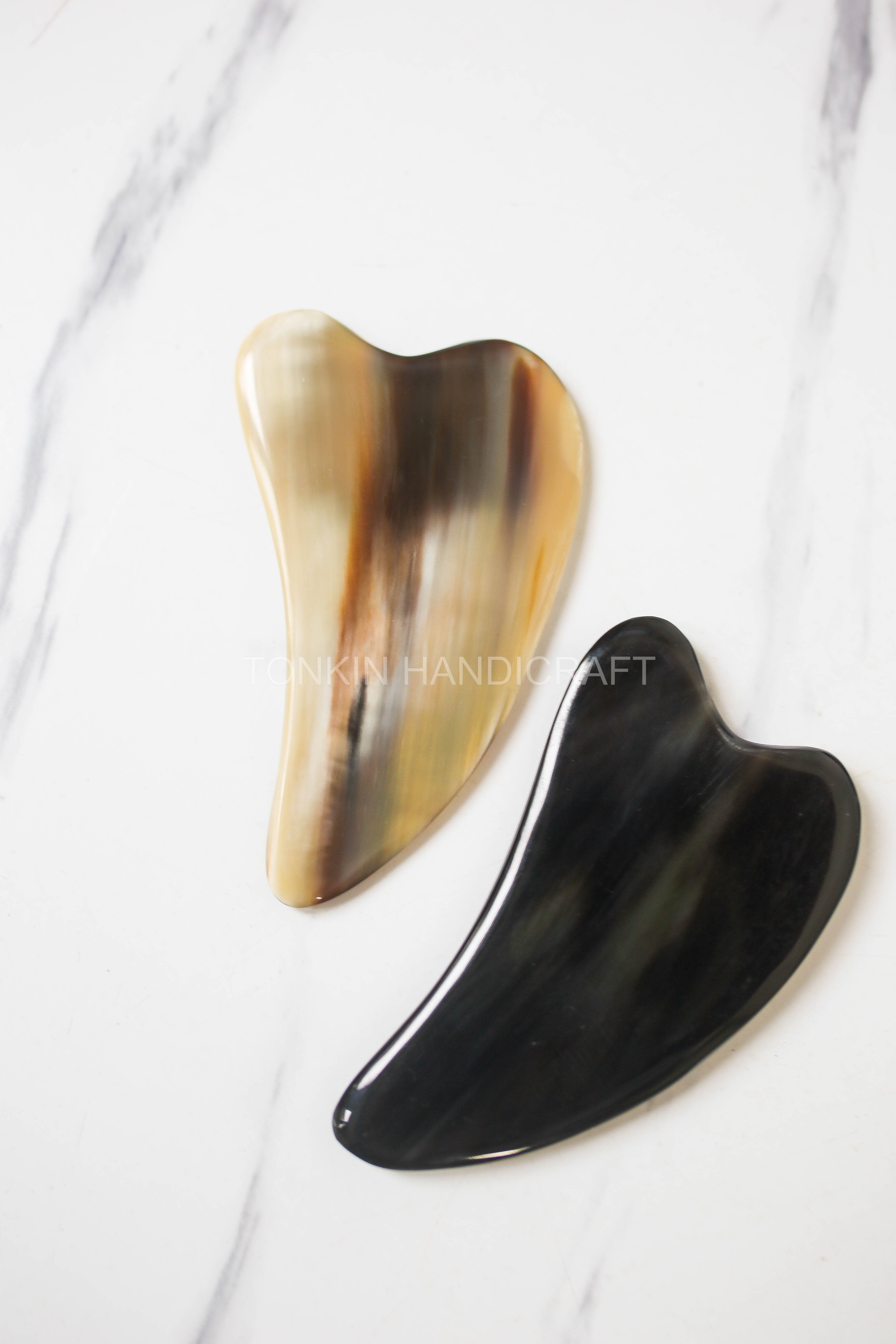 Tonkin Handicraft – Engroshandel Gua Sha – Horn Gua Sha – 100% naturligt horn massageværktøj0