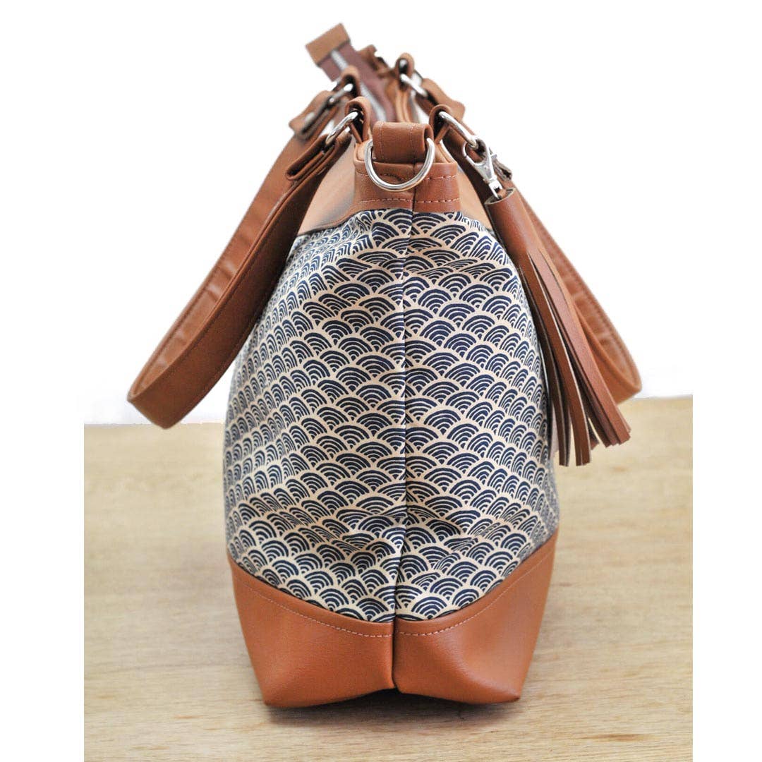 Lauren Holloway - Wholesale Shoulder Bag - Women's - Georgina Shoulder Bag - Blue Japanese Wave8