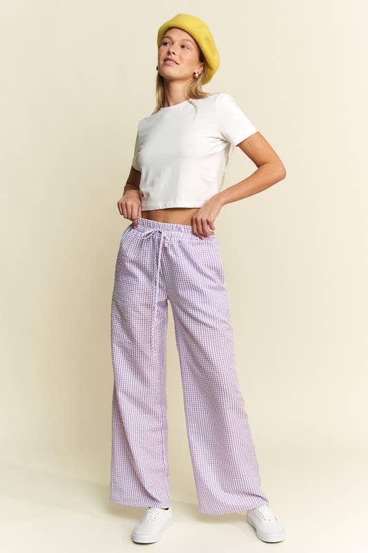 JADE BY JANE - Wholesale Pants - Women's - Gingham boxer pants10