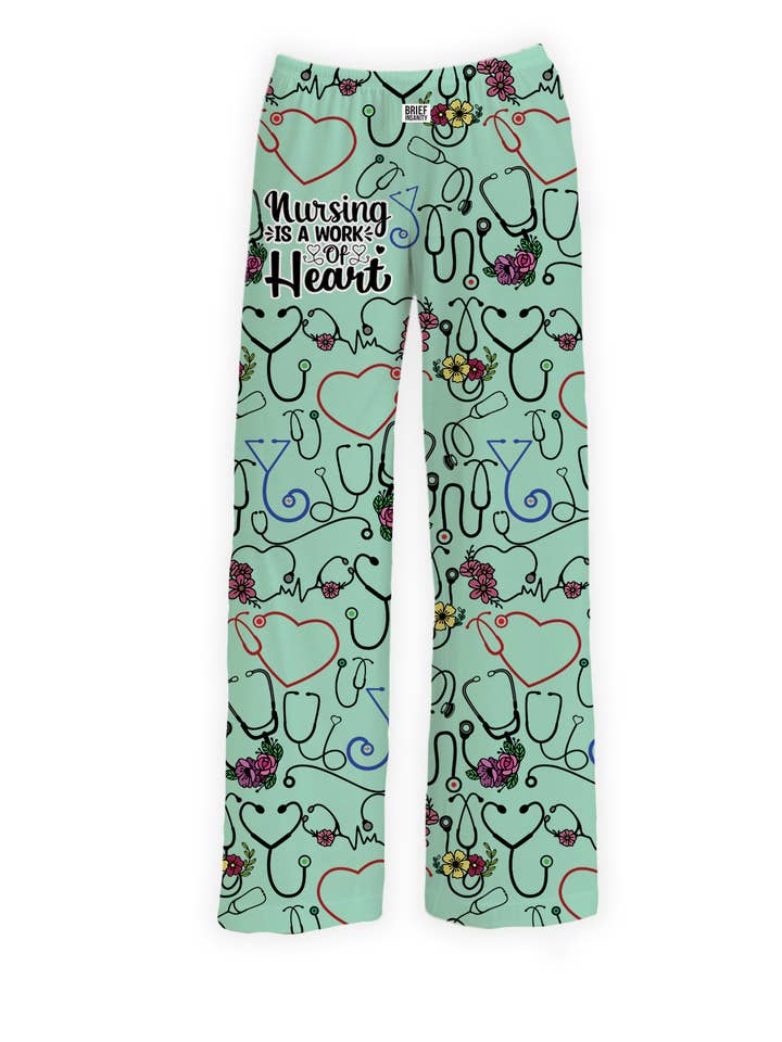 Nursing Is a Work of Heart Lounge Pants for wholesale by BRIEF INSANITY