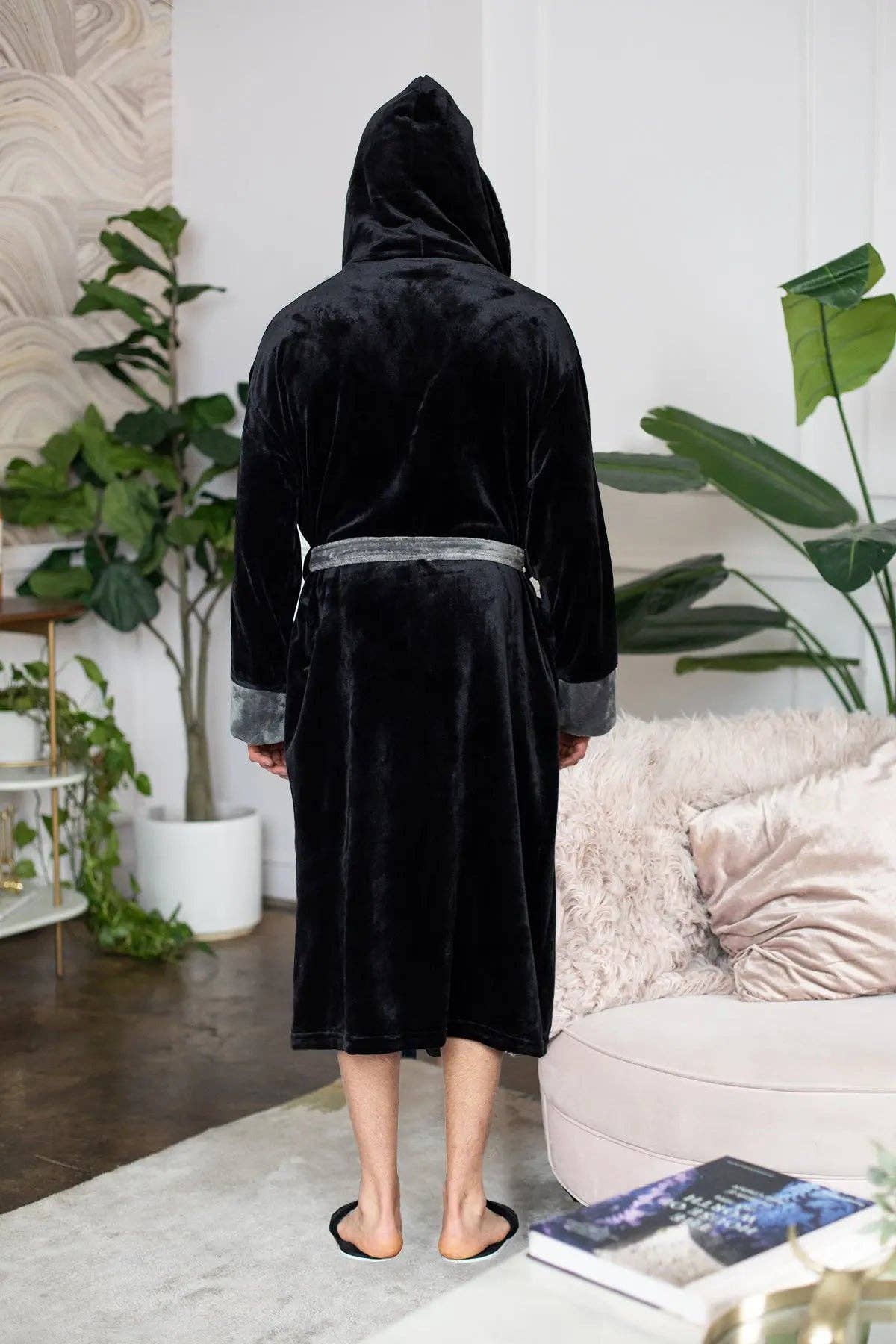 Lotus Linen – Großhandel Bademantel – Herren – Herrenbademantel mit Kapuze – Ultra-weicher Plüschkomfort für den Alltag13