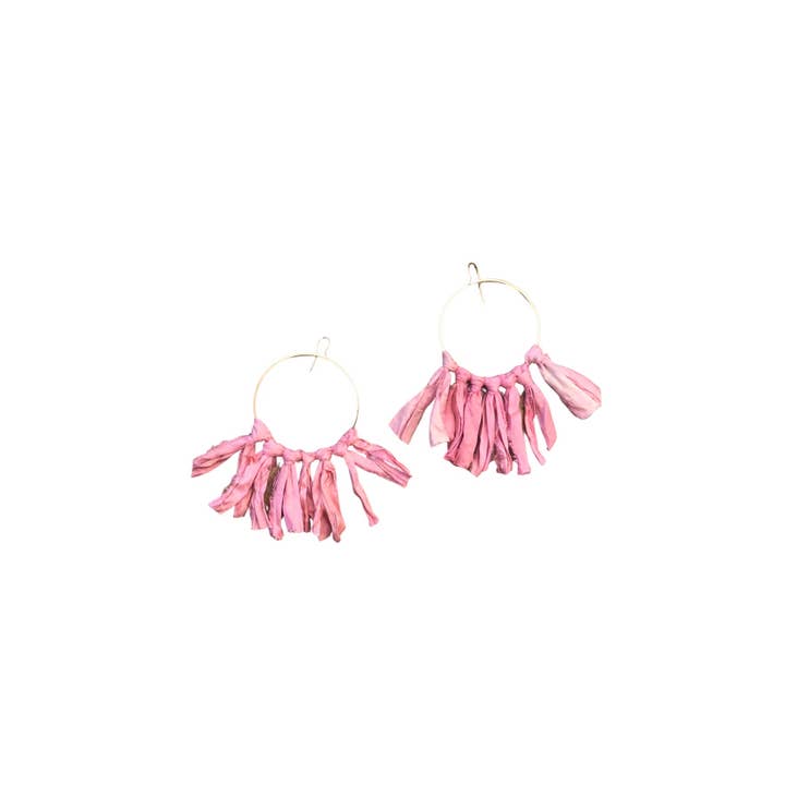 Jewelsies - Wholesale Dangle earrings - Sari Tassel Earrings (ASSORTED COLORS)9