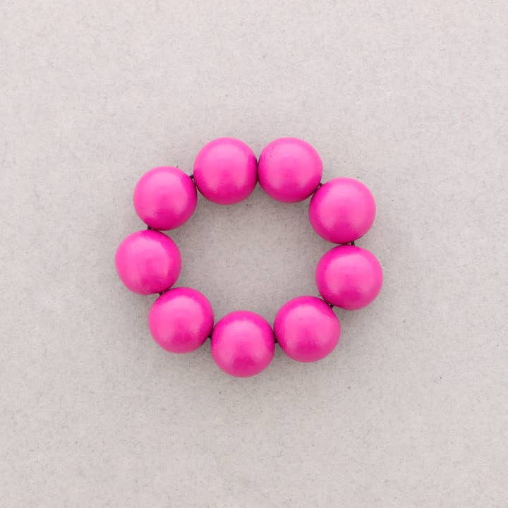 Sonata – Pulseira de missangas por atacado – Pulseira de Bolas de Madeira com Elástico4