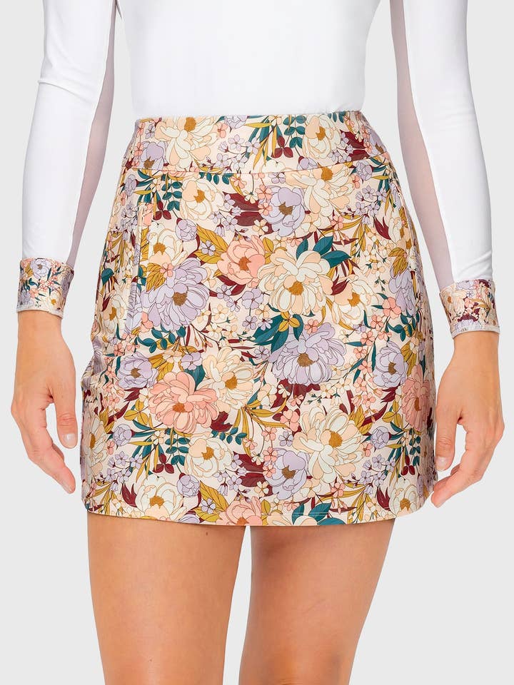 Champagner Blühende Pfingstrosen Sportlicher Rock für den Großhandel von Kastel Denmark