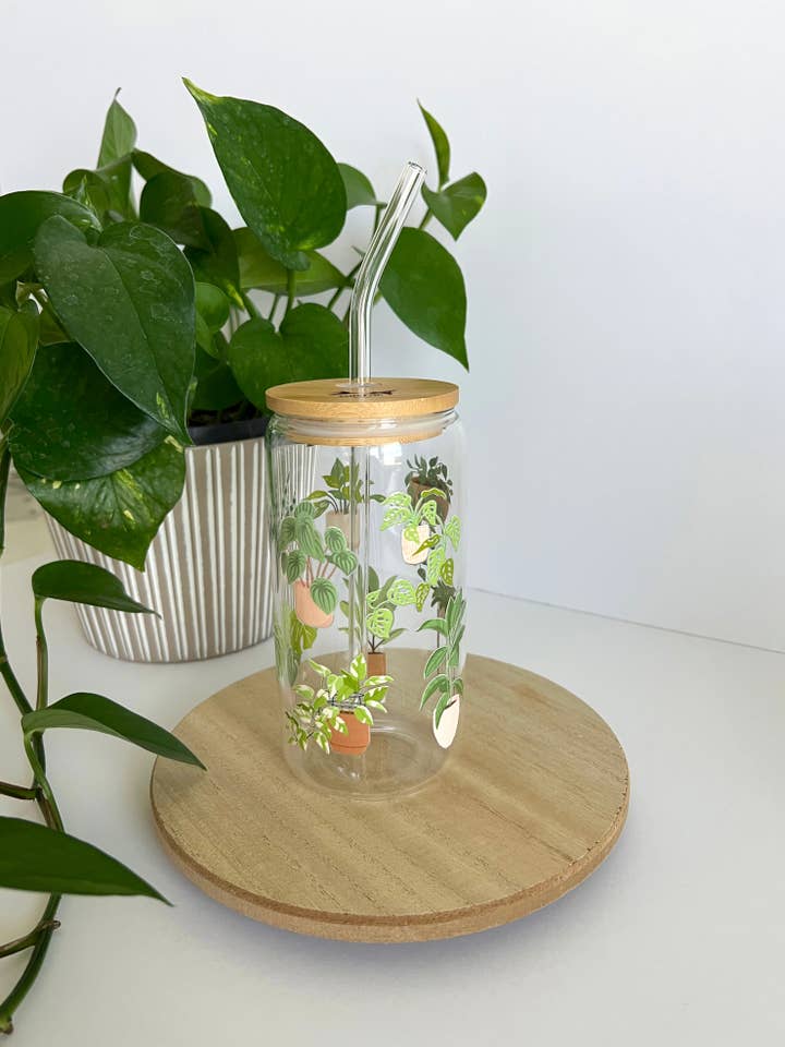 Verre à café glacé House Plant 16 oz, verre Libbey Plant pour la vente par Birdie & Co.