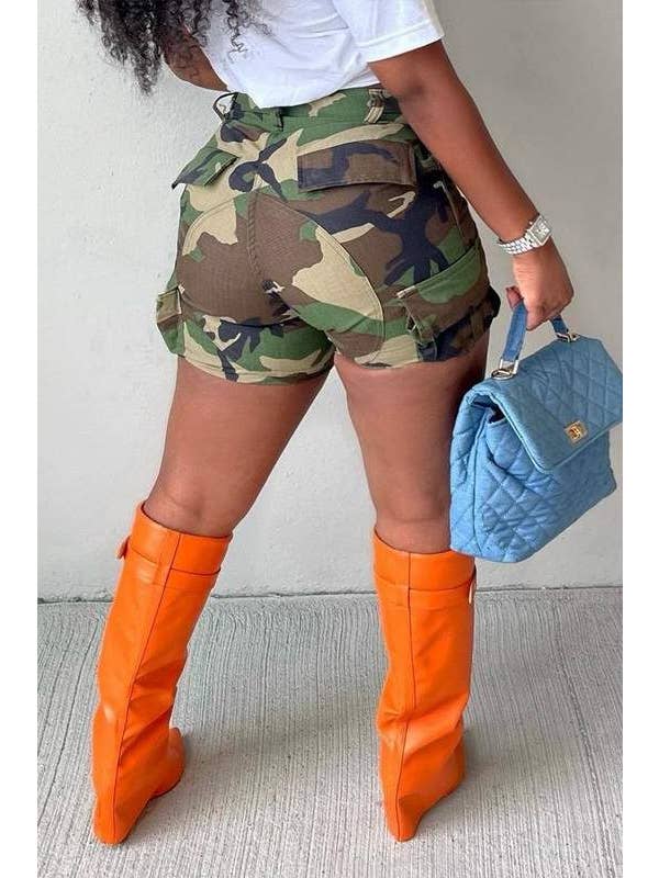 CAMO camouflage pockets shorts for wholesale on Faire3