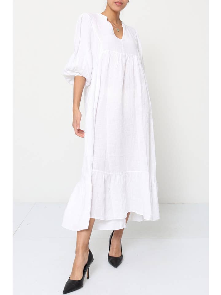 LÉA & LUC - Wholesale Dress - Women's - 100% linen dress REF. 1109