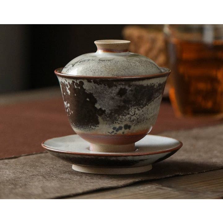 Gohobi handgjord svart bläck Gaiwan (Hög version) för wholesale av Gohobi (We cover U.S. import duties)