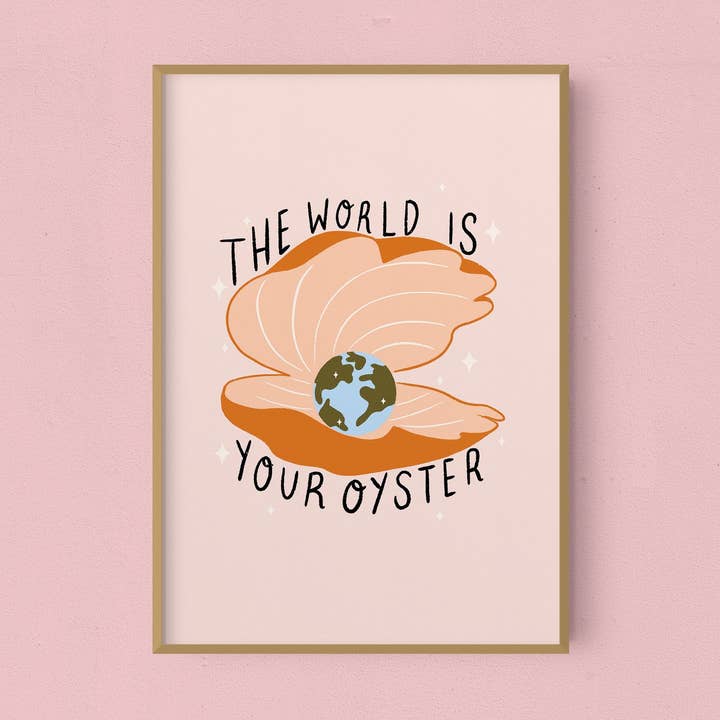 Il mondo è il tuo Oyster Light | Stampa artistica per la vendita all'ingrosso da parte di Emmy Lupin Studio