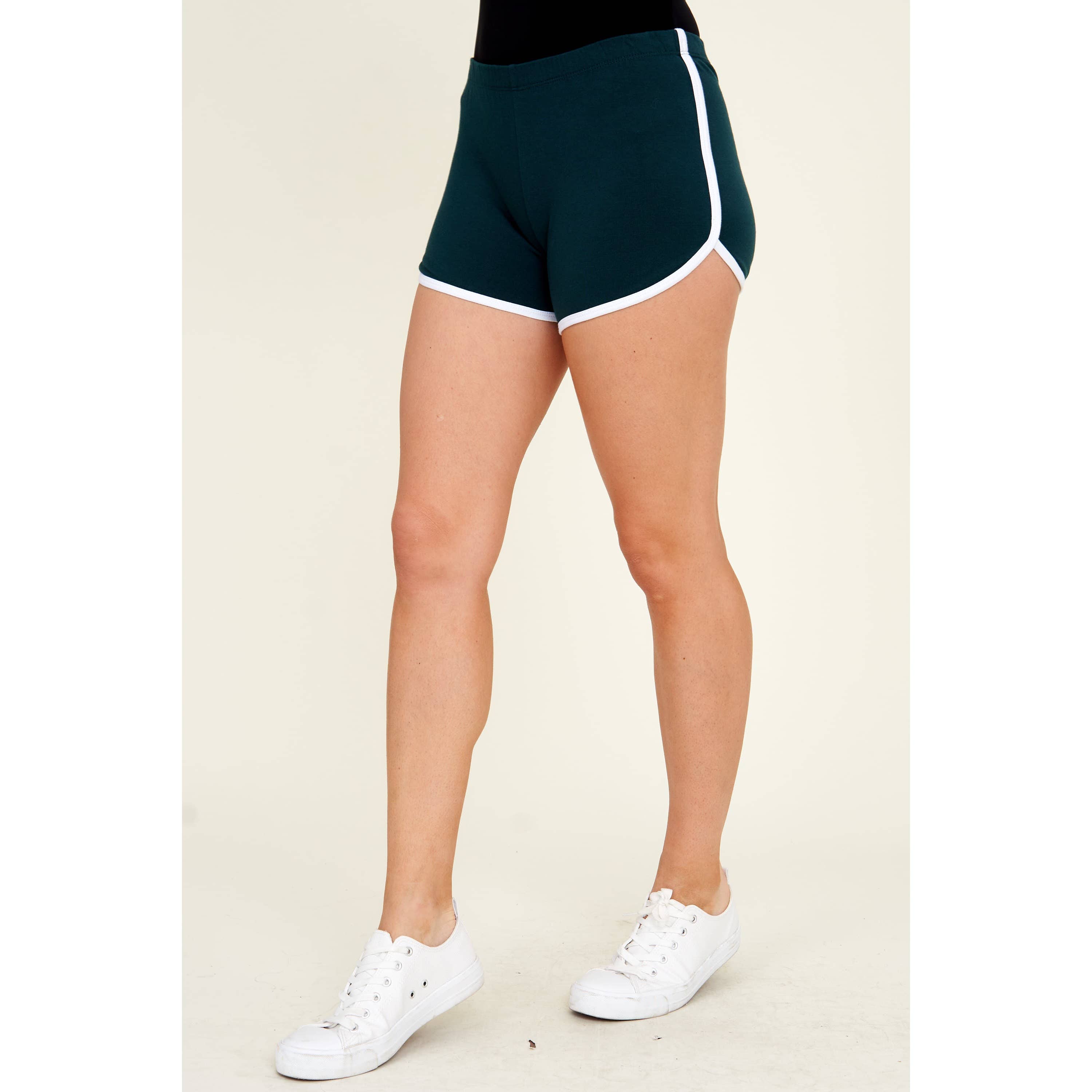 Popular 21 - Wholesale Shorts - Women's - Cotton Contrast Athletic Casual Mini Shorts 18