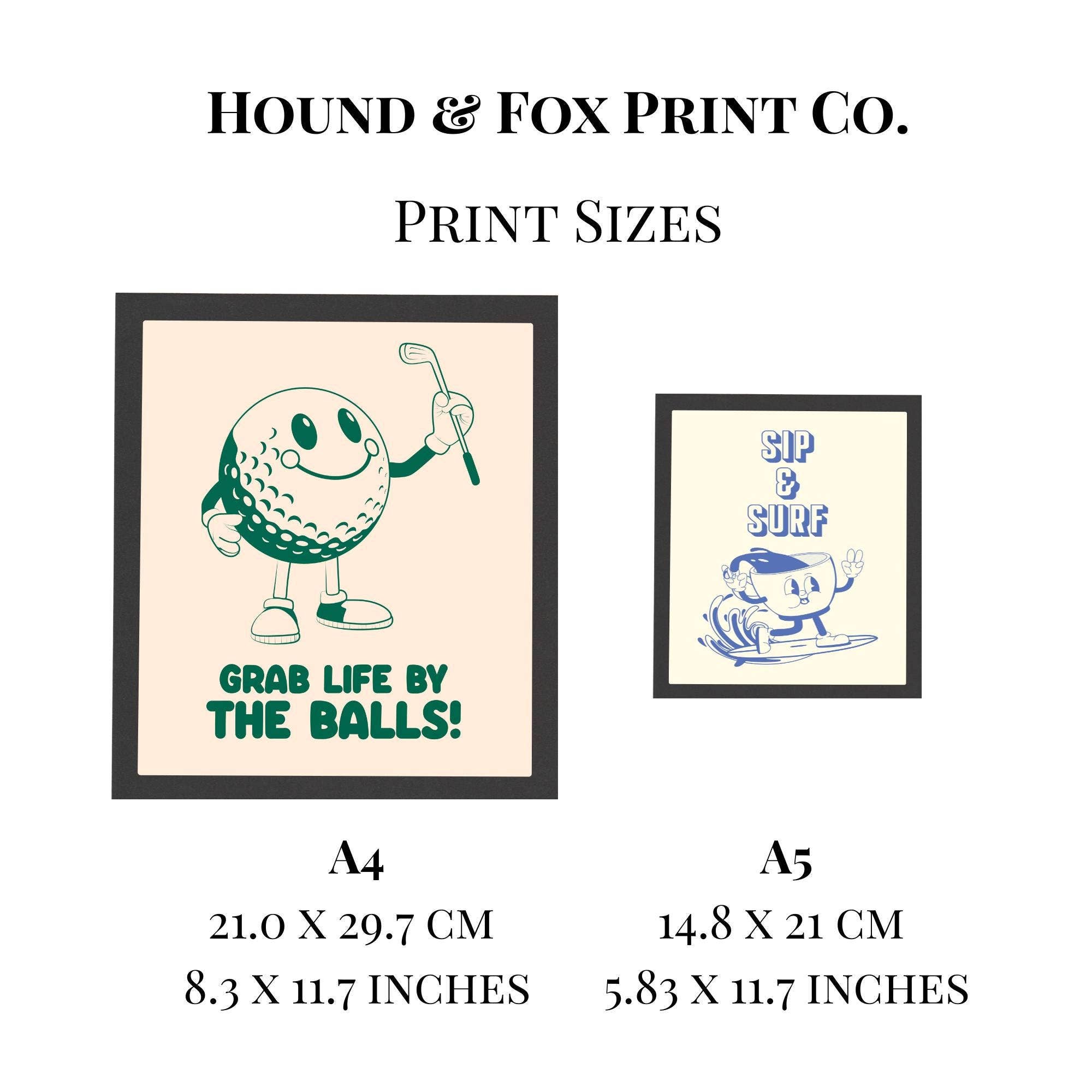 Hound & Fox Print Co – wholesale Art print – Retro Pizza Art Print: Love at First Slice Kitchen Decor5