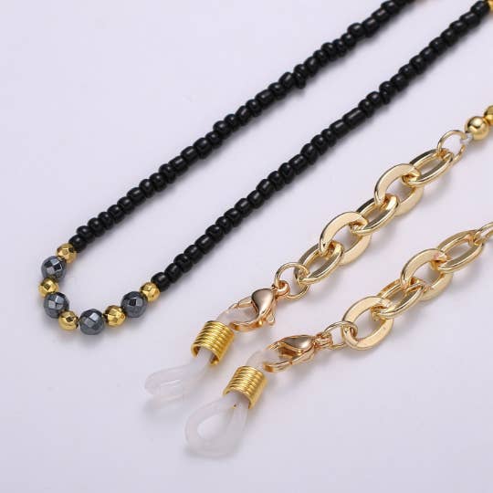 Aim Eternal – Engroshandel Ansigtsmaskekæde – Ansigtsmaskekæde med rondelperler og glasbånd FMHC00115