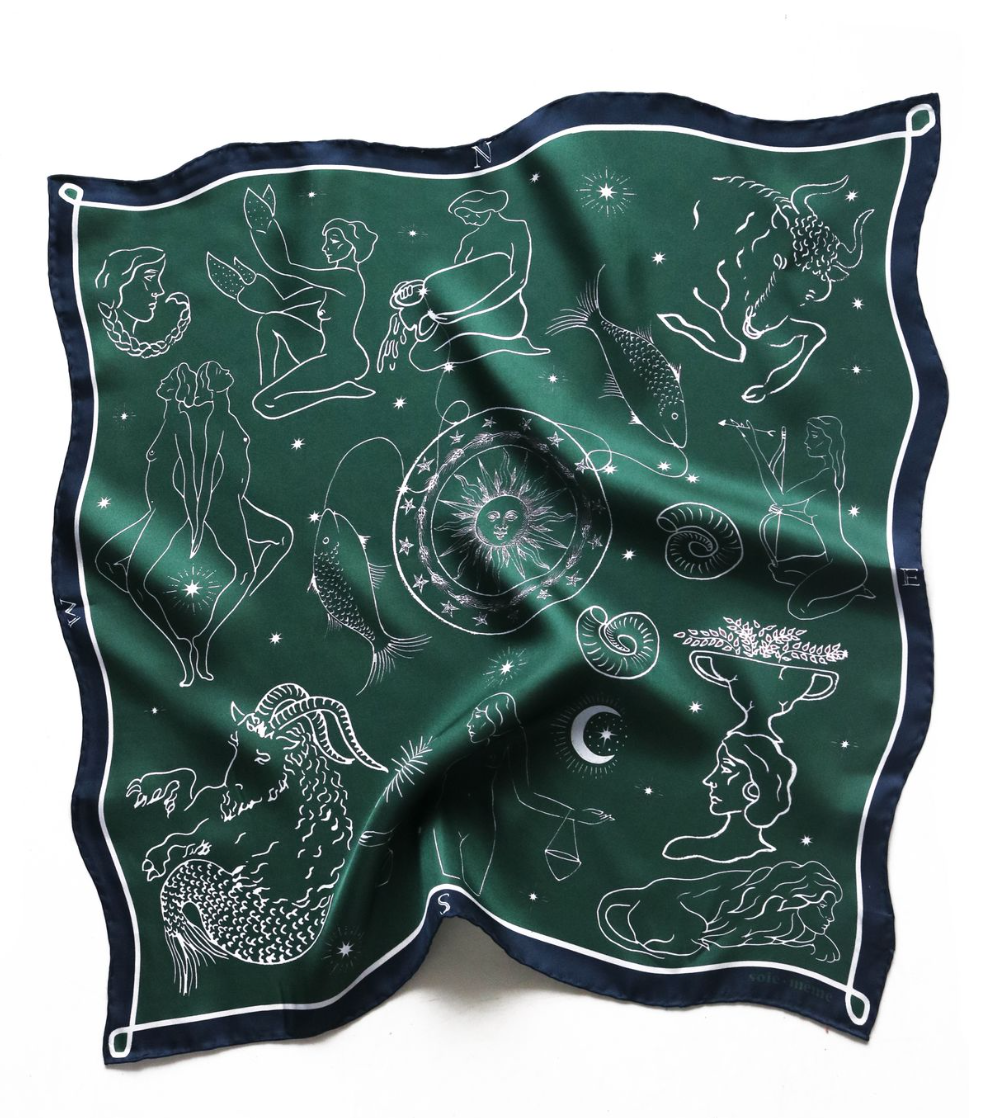 SOIE-MEME - Wholesale Scarf - Women's - Zodiac - Navy-Kaki1