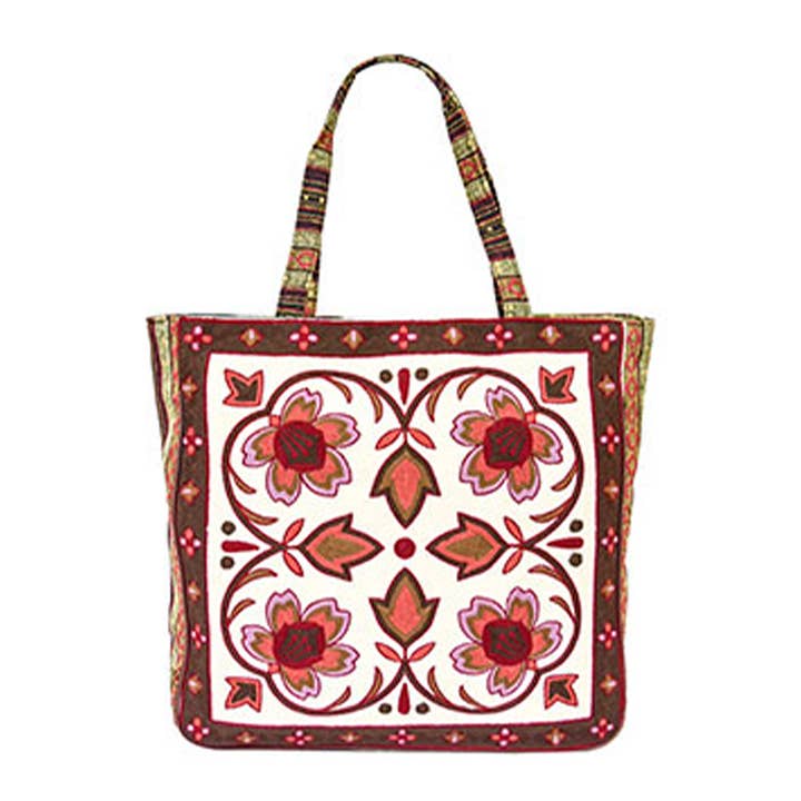 Cap Zone - Wholesale Draagtas - Dames - Draagtas van geweven canvas met wandtapijt6