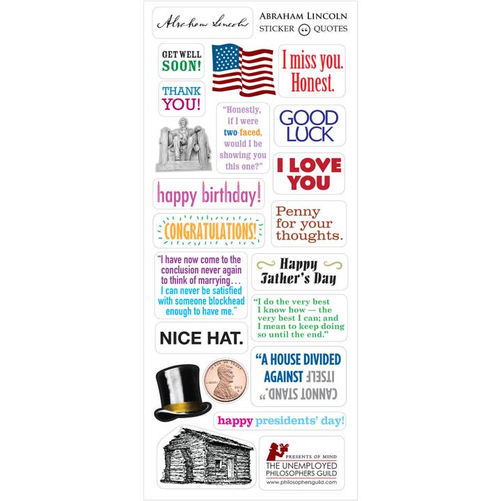 Unemployed Philosophers Guild - Wholesale Everyday Greeting Card - Abraham Lincoln Card