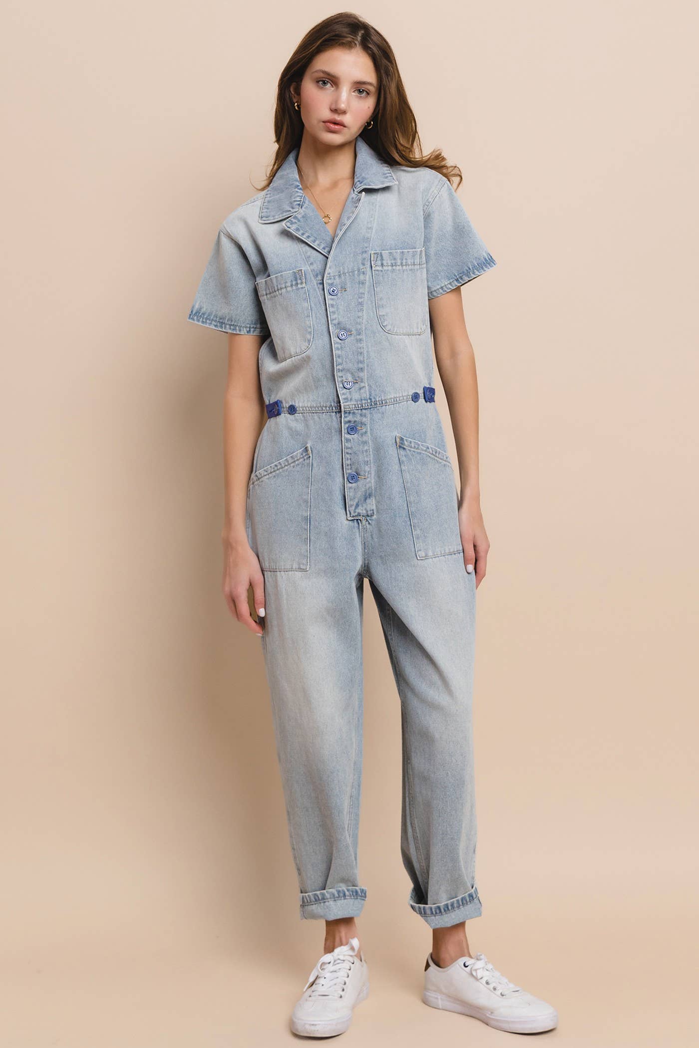 RIGID DENIM UTILITY JUMPSUIT 4312RIA   for wholesale on Faire4