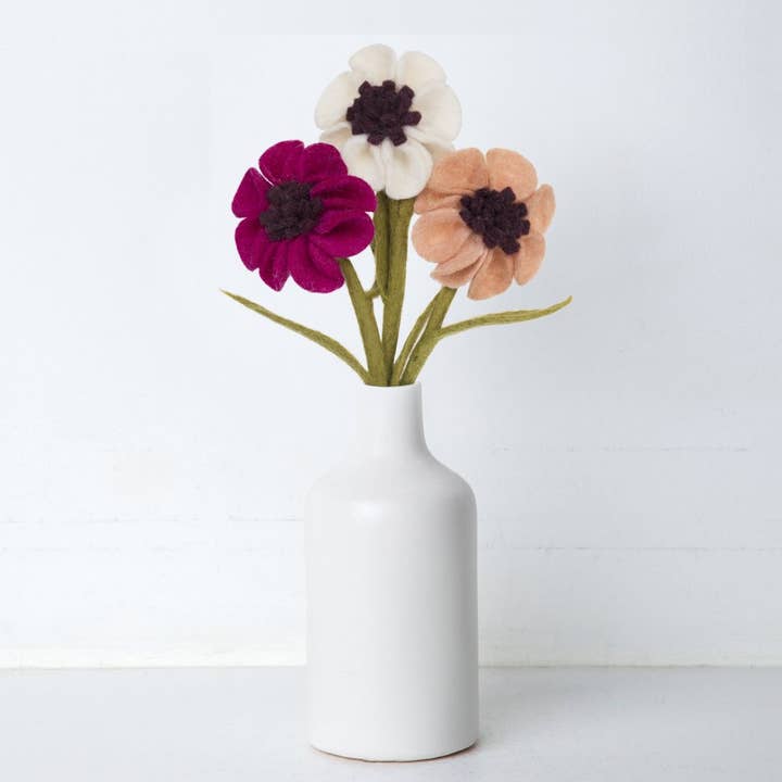 Felt Anemone for wholesale by Global Goods Partners