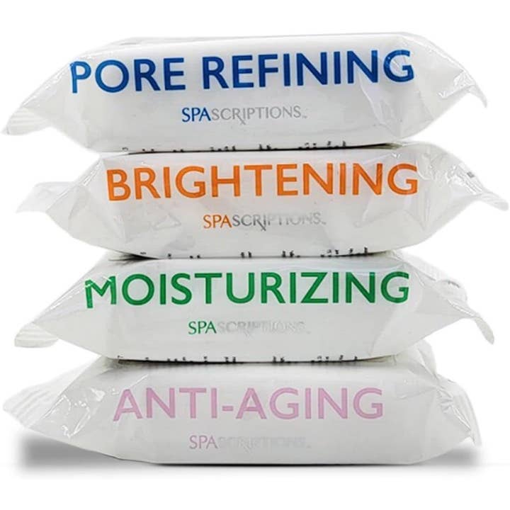 Innovarix - Wholesale Face & Body Wipes - Spascriptions Makeup Cleansing Wipes - Variety Pack