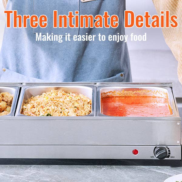 BlakOutlet - Wholesale Kitchen Appliance - Electric Buffet Server & Food Warmer, 25.6" x 15"4