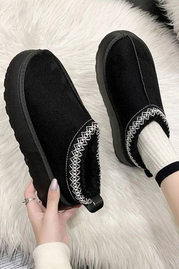 No Doubt Shoes - Wholesale Slippers - Women's - FAUX FUR PLATFOM SLIPPERS COZY FLUFFY ANKLE BOOTS1