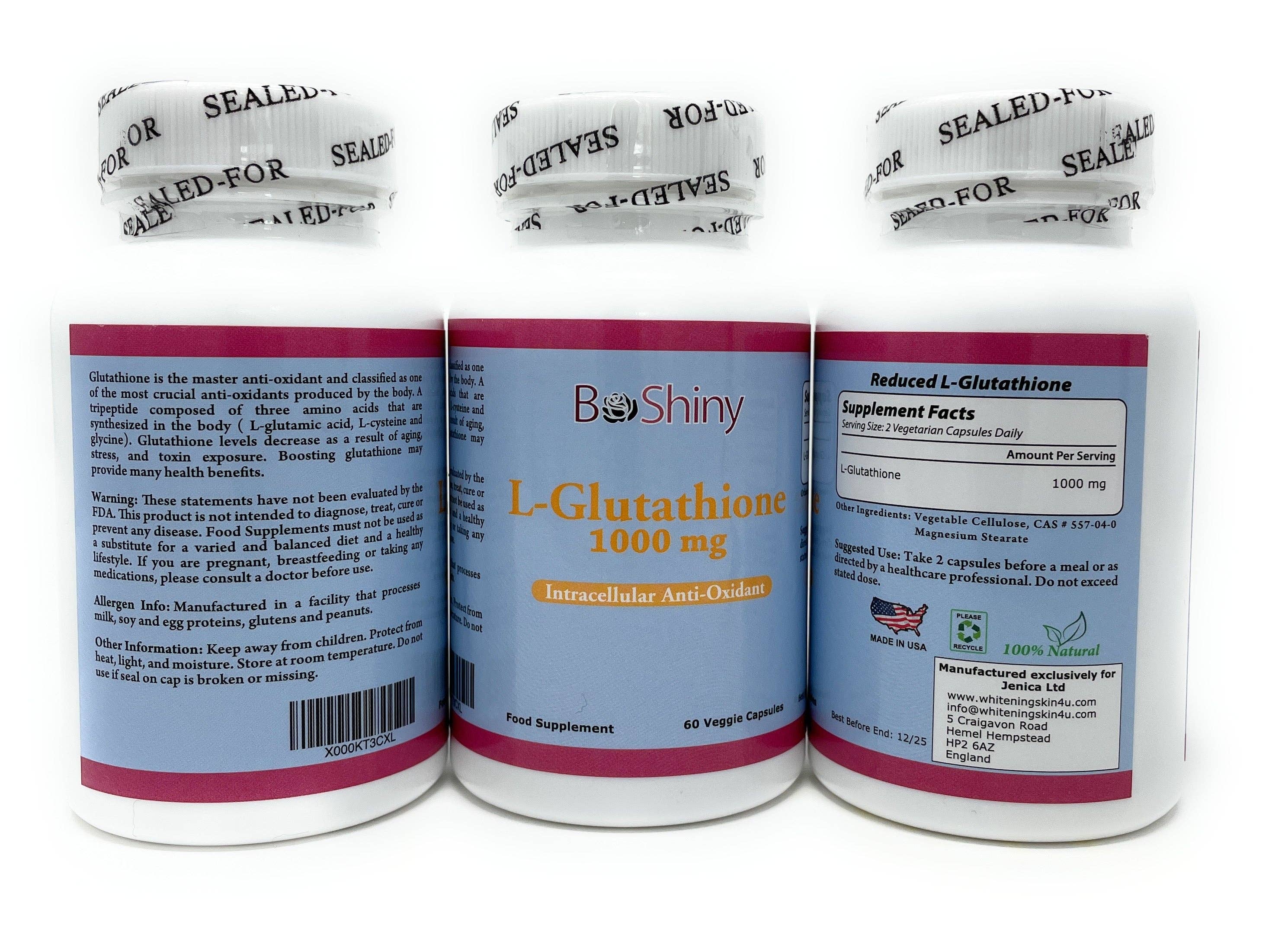 BeShiny - Wholesale Oral Supplement/Vitamin - BeShiny L-Glutathione Skin Whitening Brightening pills 1000mg Supplement Antioxidant Face Lightening9