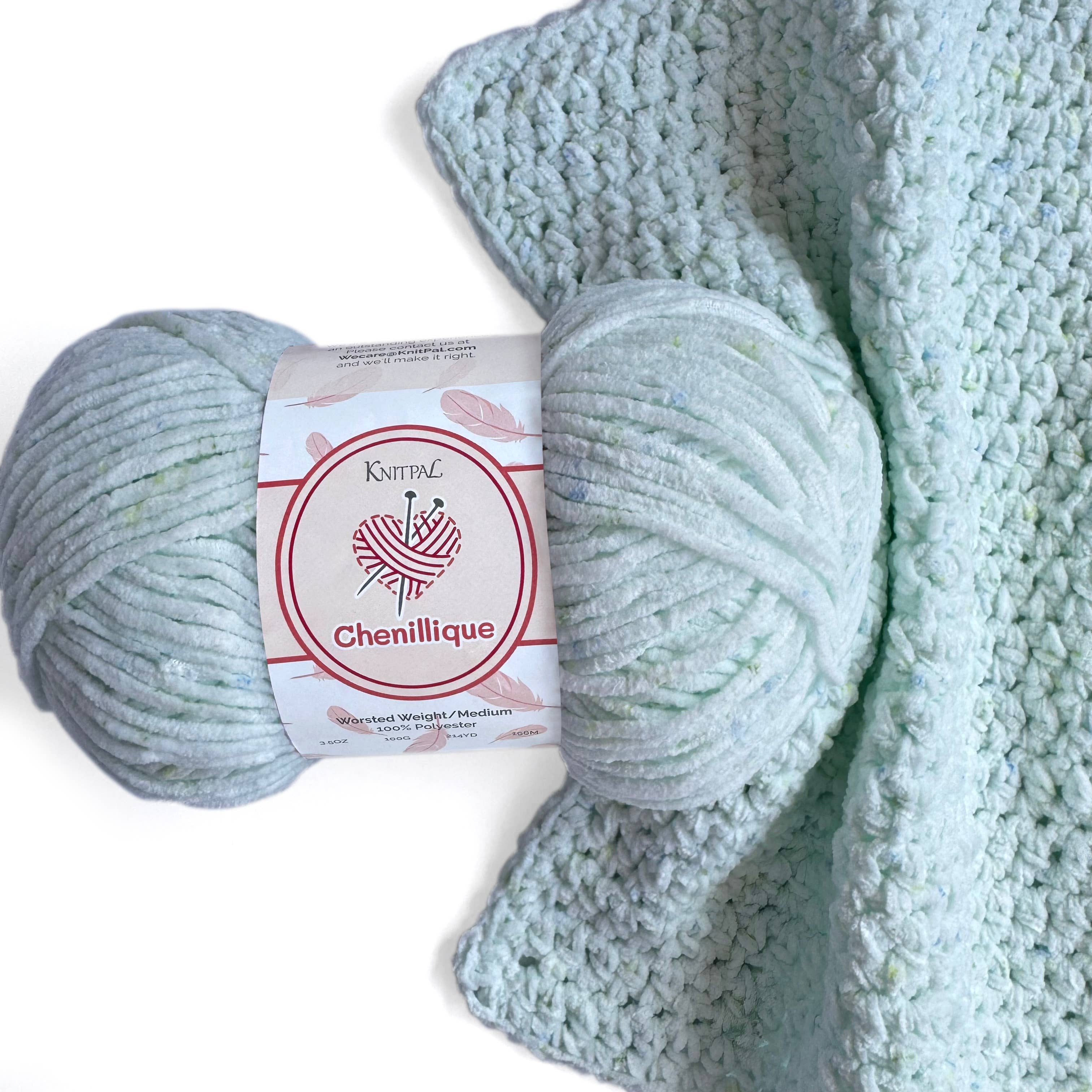 KnitPal - Wholesale Yarn - Chenillique Velvet Chenille Crochet Yarn - Worsted Weight 418