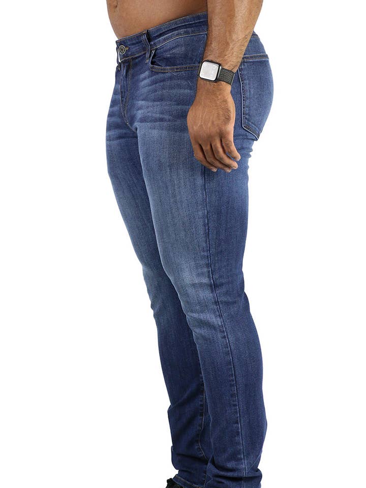 Jeans Slim Fit Nate Dark Wash pour hommes pour la vente par Fran Denim