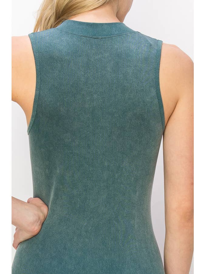 ANWND - Wholesale Unitard - Women's - 51915W-WASHED SLEEVELESS CATSUIT