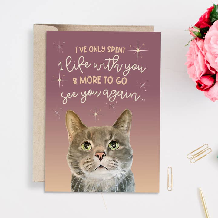 Cat Loss Card, Pet Loss Card for wholesale by Liffey Pop Designs